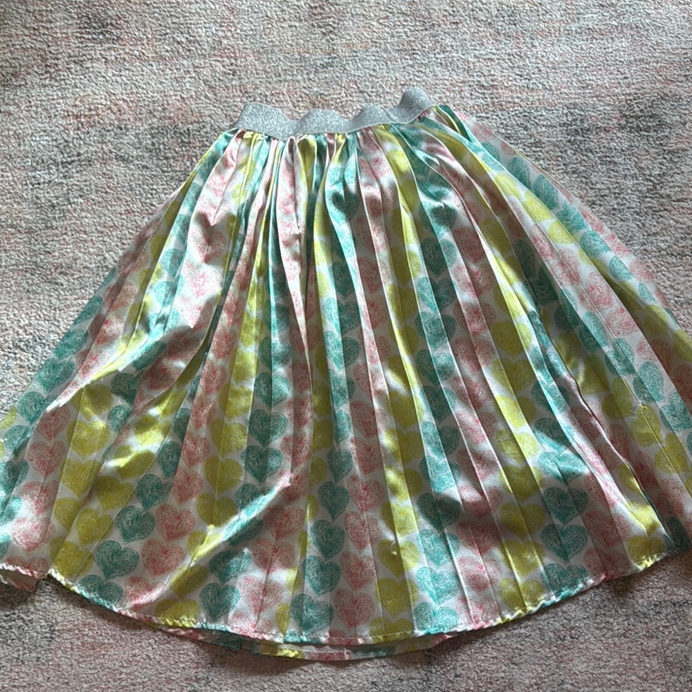 Lola + The Boys Green and Pink Midi A-Line Dress